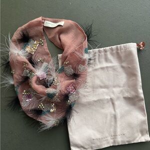 Mignonne Gavigan Blush Embellished Scarf